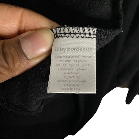 H by Bordeau Women's Black Open Front Cardigan Sz XS - Picture 6 of 7